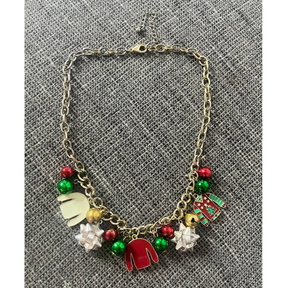 Christmas Holiday Festive Charm Necklace